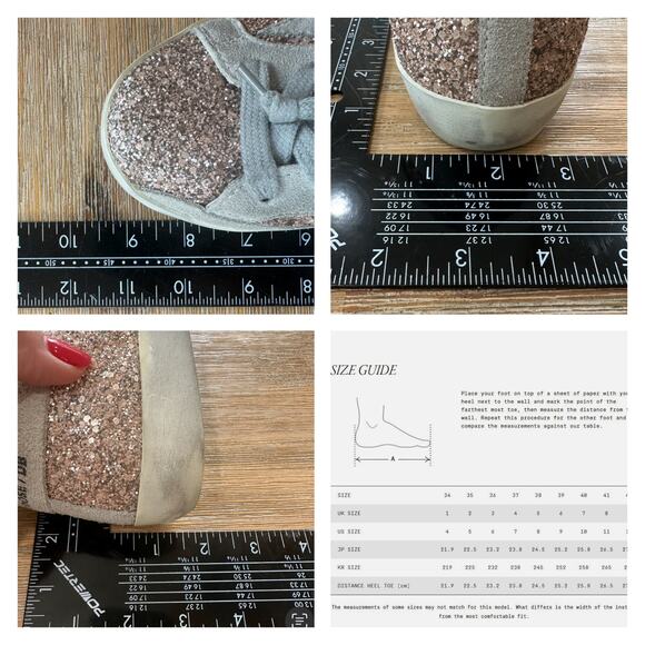 AUTHENTIC Golden Goose GGDB Super-Star Private EDT Pink Glitter Sneakers EU 35 - Picture 10 of 14